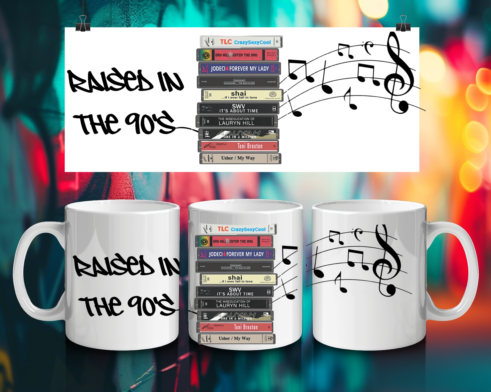 Raised 90s R&B mug